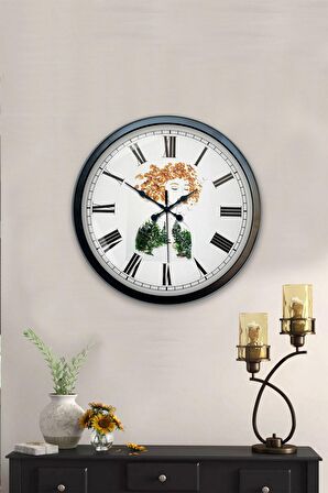 40 Cm Siyah Metal Nesnel Duvar Saati