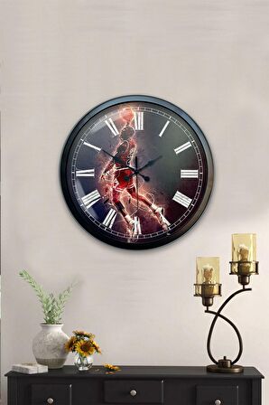 40 Cm Siyah Metal NBA Duvar Saati