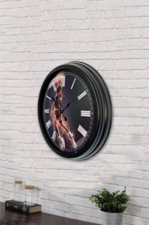 40 Cm Siyah Metal NBA Duvar Saati
