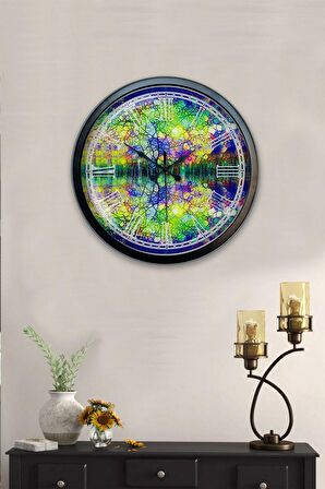 40 Cm Siyah Metal Mücevher Duvar Saati