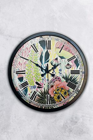 40 Cm Siyah Metal Modernizm Duvar Saati