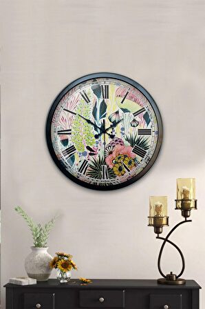 40 Cm Siyah Metal Modernizm Duvar Saati