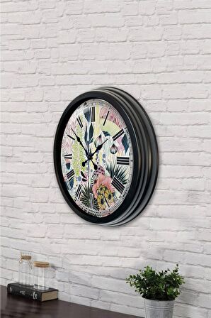 40 Cm Siyah Metal Modernizm Duvar Saati