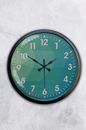 40 Cm Siyah Metal Modern Tasarım Duvar Saati