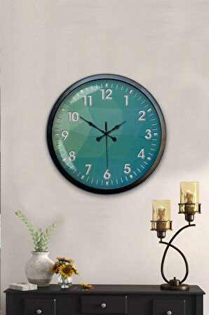 40 Cm Siyah Metal Modern Tasarım Duvar Saati
