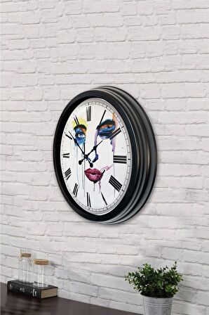 40 Cm Siyah Metal Modern Sanat Duvar Saati