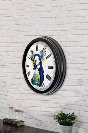 40 Cm Siyah Metal Modern Sanat Duvar Saati