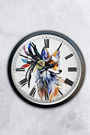 40 Cm Siyah Metal Modern Sanat Duvar Saati