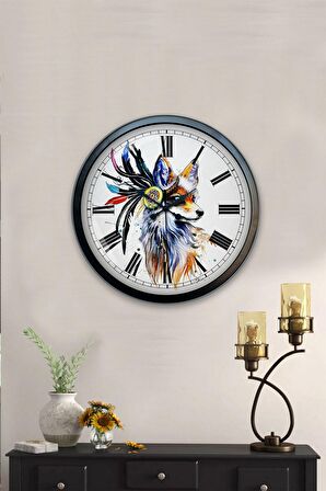 40 Cm Siyah Metal Modern Sanat Duvar Saati