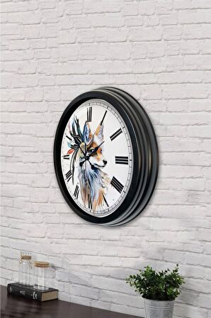 40 Cm Siyah Metal Modern Sanat Duvar Saati