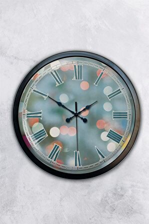 40 Cm Siyah Metal Modern Duvar Saati