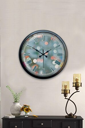 40 Cm Siyah Metal Modern Duvar Saati