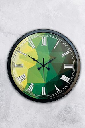 40 Cm Siyah Metal Modern Duvar Saati