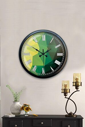 40 Cm Siyah Metal Modern Duvar Saati