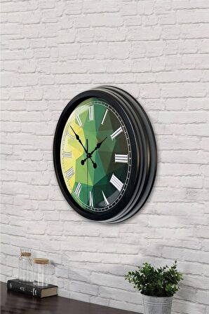 40 Cm Siyah Metal Modern Duvar Saati
