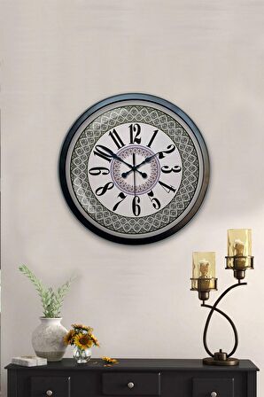 40 Cm Siyah Metal Modern Duvar Saati