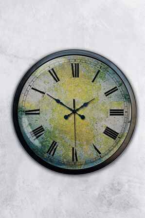 40 Cm Siyah Metal Modern Duvar Saati