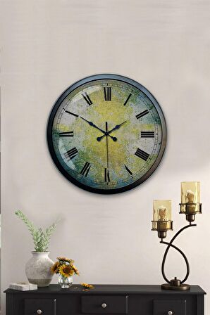 40 Cm Siyah Metal Modern Duvar Saati