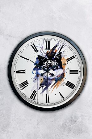 40 Cm Siyah Metal Modern Duvar Saati