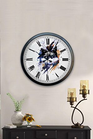 40 Cm Siyah Metal Modern Duvar Saati