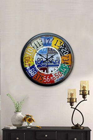 40 Cm Siyah Metal Mexicano Duvar Saati