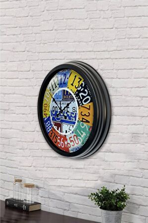 40 Cm Siyah Metal Mexicano Duvar Saati