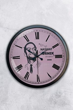 40 Cm Siyah Metal Malcolm Duvar Saati