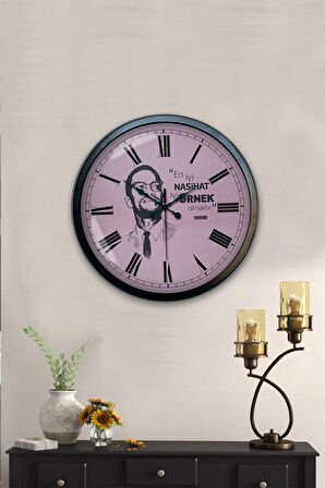 40 Cm Siyah Metal Malcolm Duvar Saati