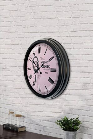 40 Cm Siyah Metal Malcolm Duvar Saati