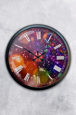 40 Cm Siyah Metal Kreatif Duvar Saati