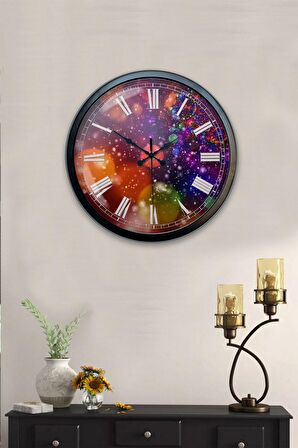 40 Cm Siyah Metal Kreatif Duvar Saati