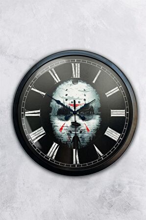 40 Cm Siyah Metal Korsan Duvar Saati