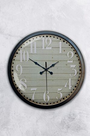 40 Cm Siyah Metal Klasik Tasarım Duvar Saati