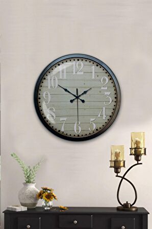 40 Cm Siyah Metal Klasik Tasarım Duvar Saati