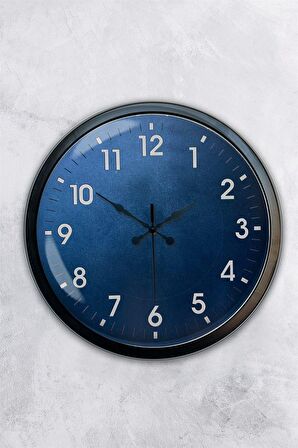 40 Cm Siyah Metal Klasik Duvar Saati