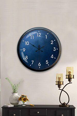 40 Cm Siyah Metal Klasik Duvar Saati