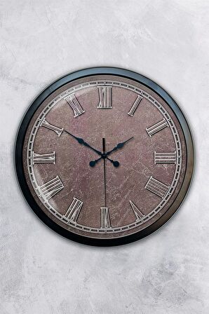 40 Cm Siyah Metal Klas Duvar Saati