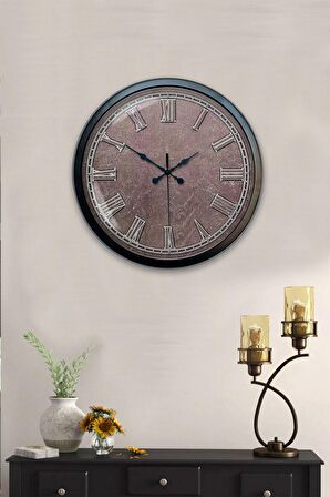 40 Cm Siyah Metal Klas Duvar Saati