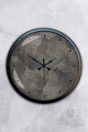 40 Cm Siyah Metal Klas Duvar Saati