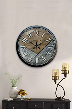 40 Cm Siyah Metal Klas  Duvar Saati