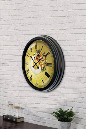 40 Cm Siyah Metal Kitchen Duvar Saati