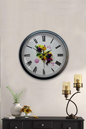 40 Cm Siyah Metal Kitchen Duvar Saati