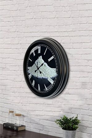 40 Cm Siyah Metal Kitchen Duvar Saati