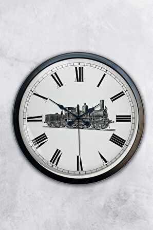40 Cm Siyah Metal Kara Tren Duvar Saati