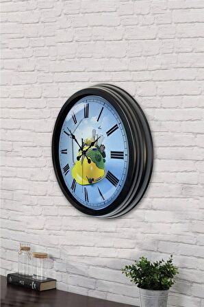 40 Cm Siyah Metal İnşaat Sektörü Duvar Saati