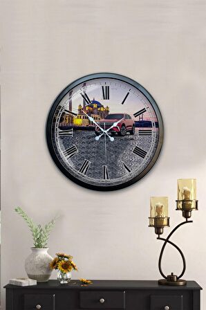 40 Cm Siyah Metal Home Duvar Saati