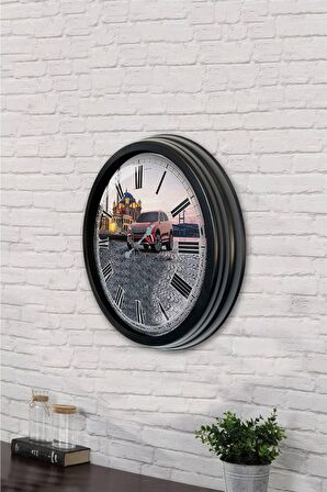 40 Cm Siyah Metal Home Duvar Saati