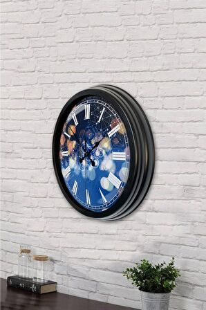 40 Cm Siyah Metal Hayal Duvar Saati