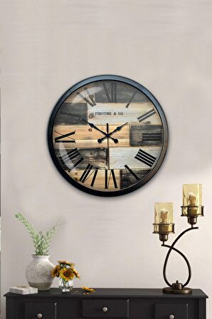40 Cm Siyah Metal Firstime Duvar Saati