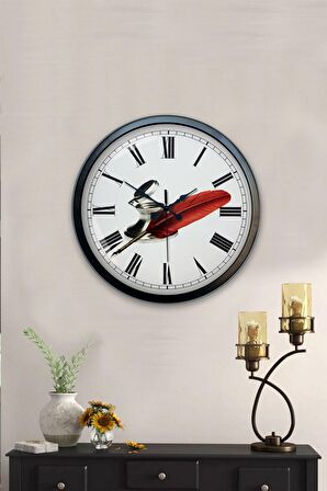 40 Cm Siyah Metal Eski Duvar Saati